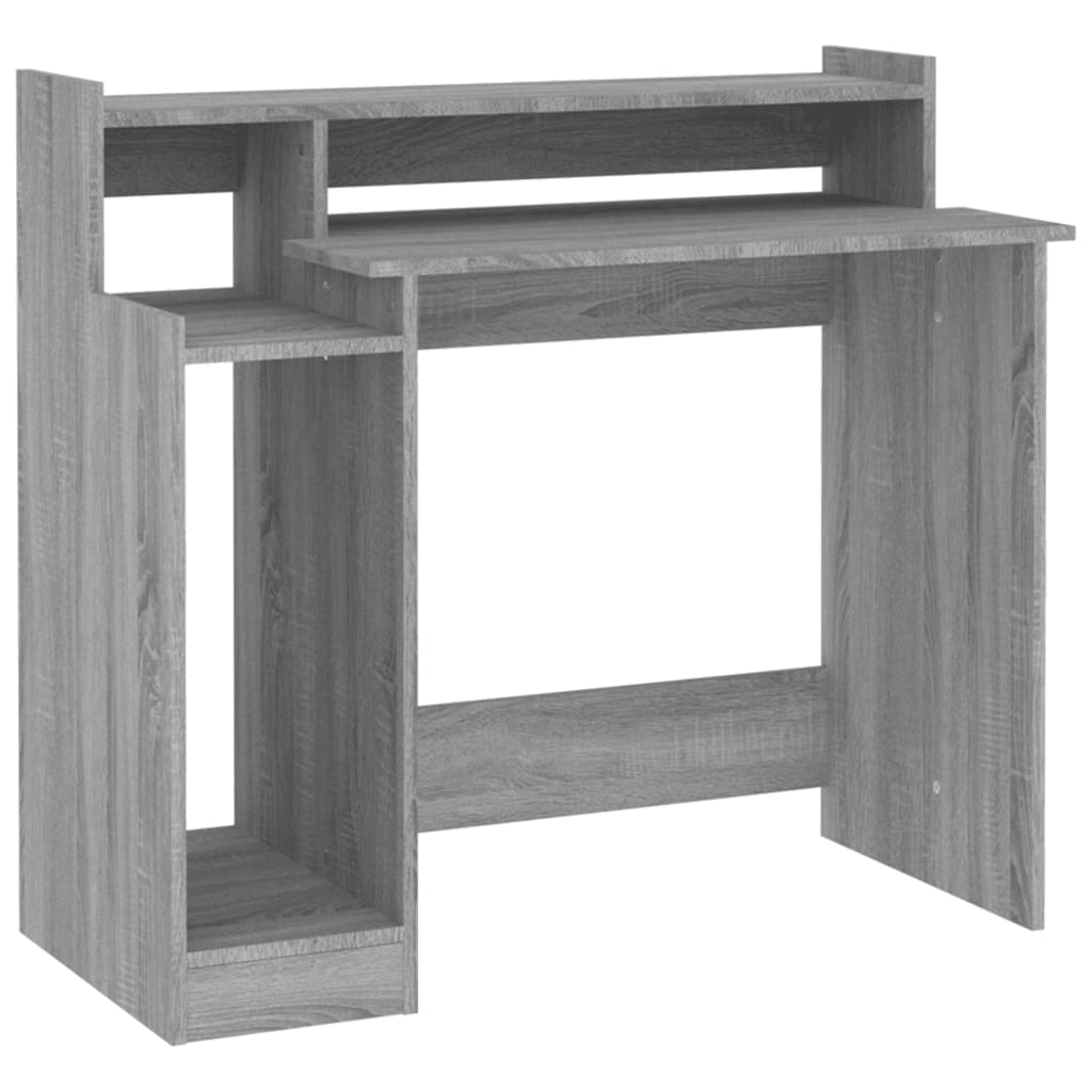 Desk with LEDs Gray Sonoma 97x45x90 cm Engineered Wood