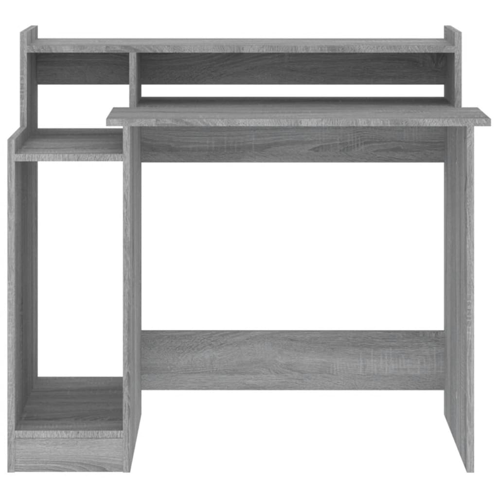 Desk with LEDs Gray Sonoma 97x45x90 cm Engineered Wood
