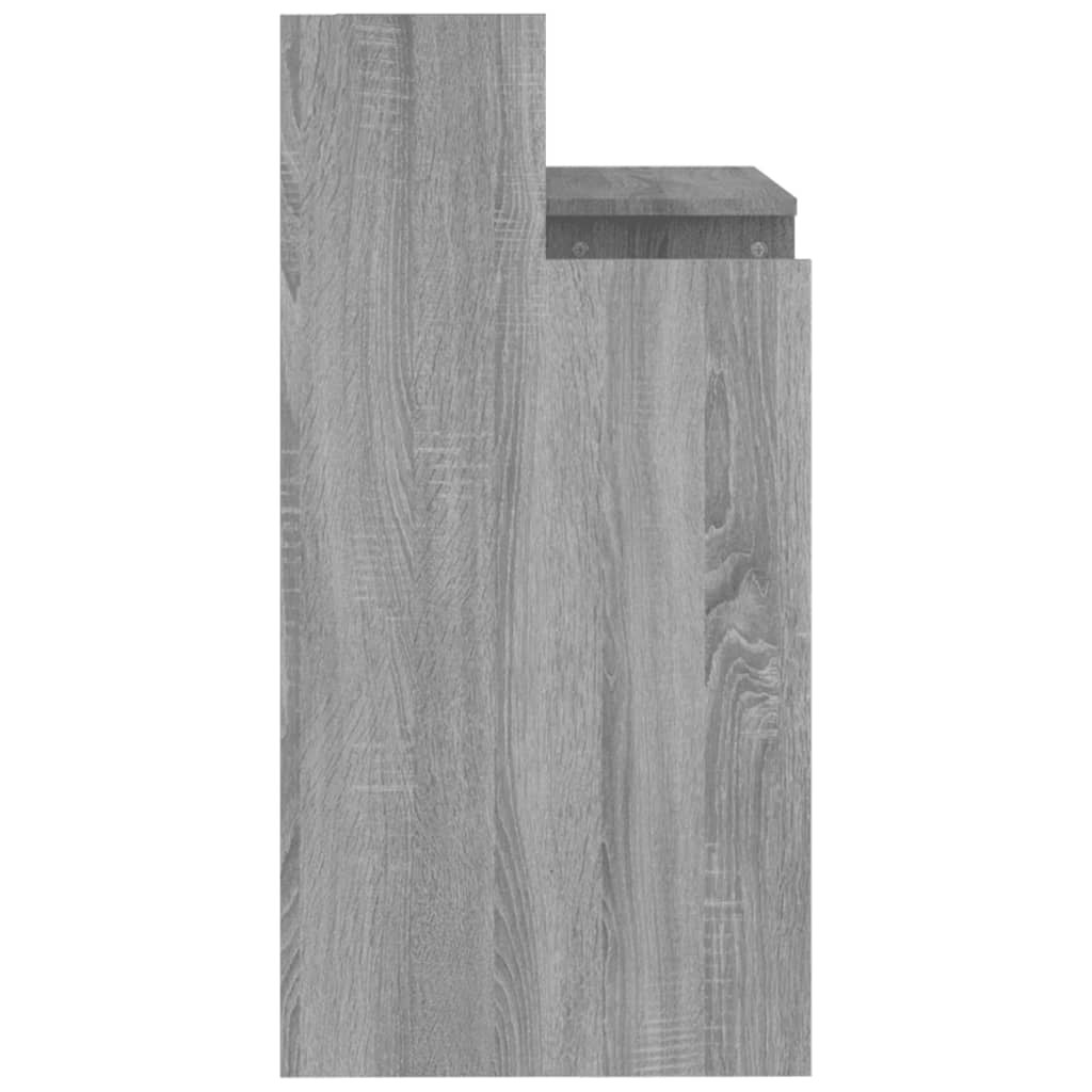 Desk with LEDs Gray Sonoma 97x45x90 cm Engineered Wood