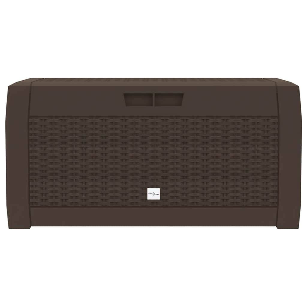 Gartentruhe Braun 119x48x60 cm Polypropylen