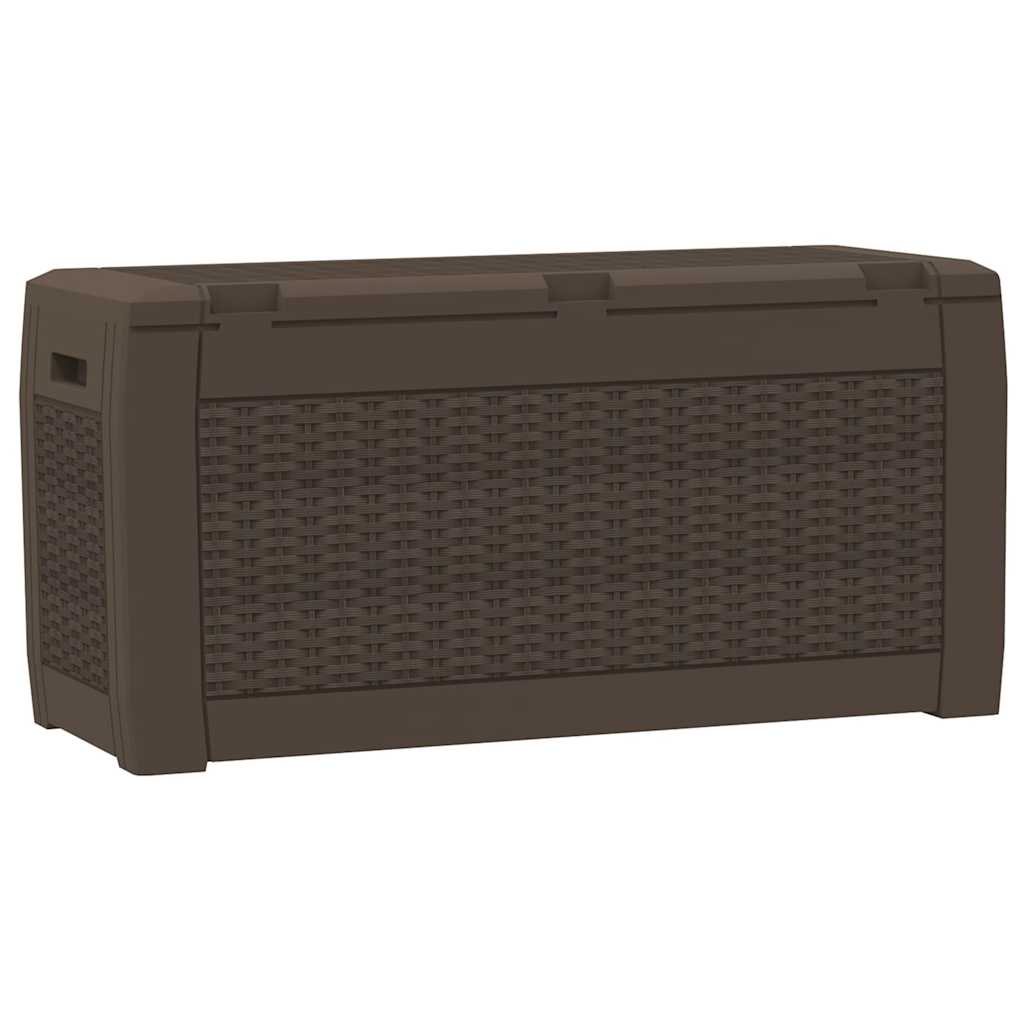 Gartentruhe Braun 119x48x60 cm Polypropylen