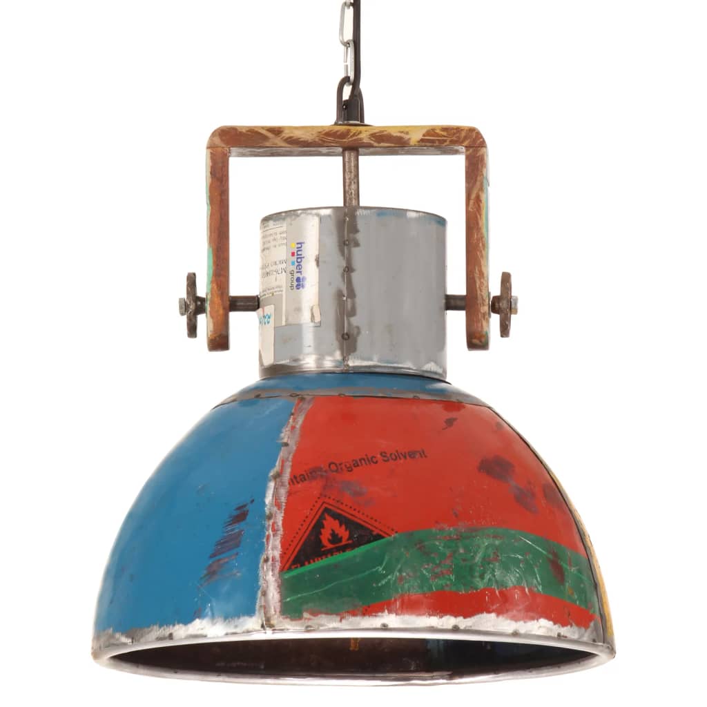 Suspension style industriel 25 W Multicolore Ronde 40 cm E27