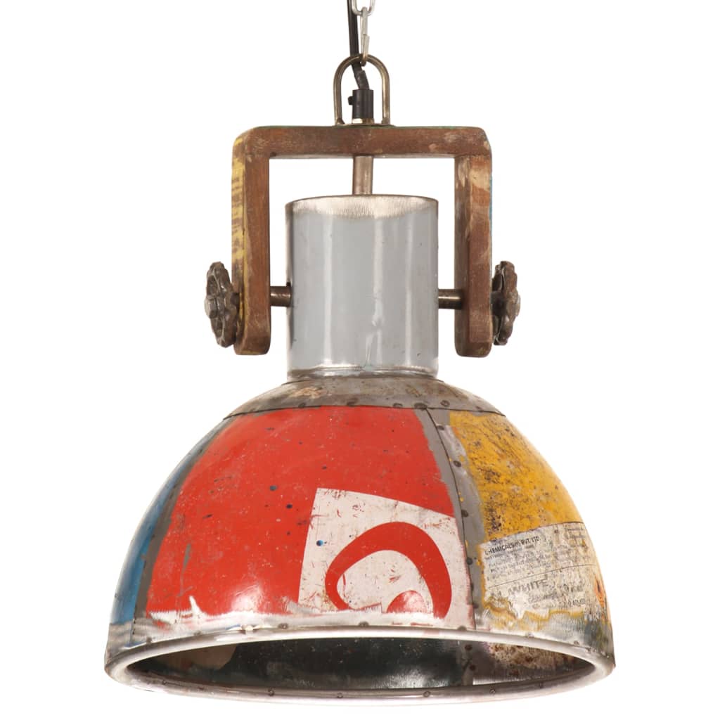 Pendant Lamp Industrial Style 25 W Multicolor Round 30 cm E27