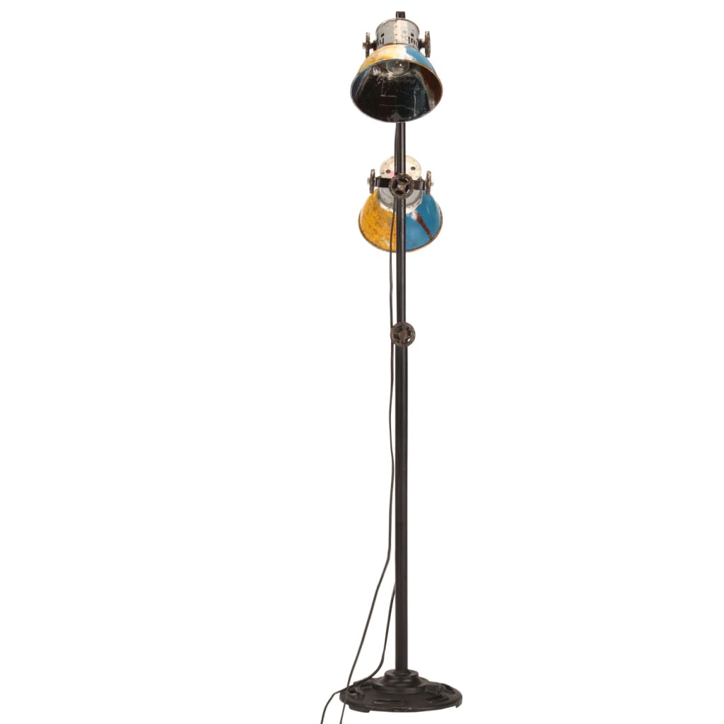 Floor Lamp with 2 Lampshades Multicolored E27