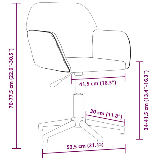 Fauteuil de bureau pivotant en tissu gris clair