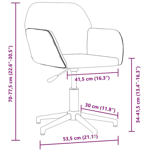 Chaise de bureau pivotante noire en tissu