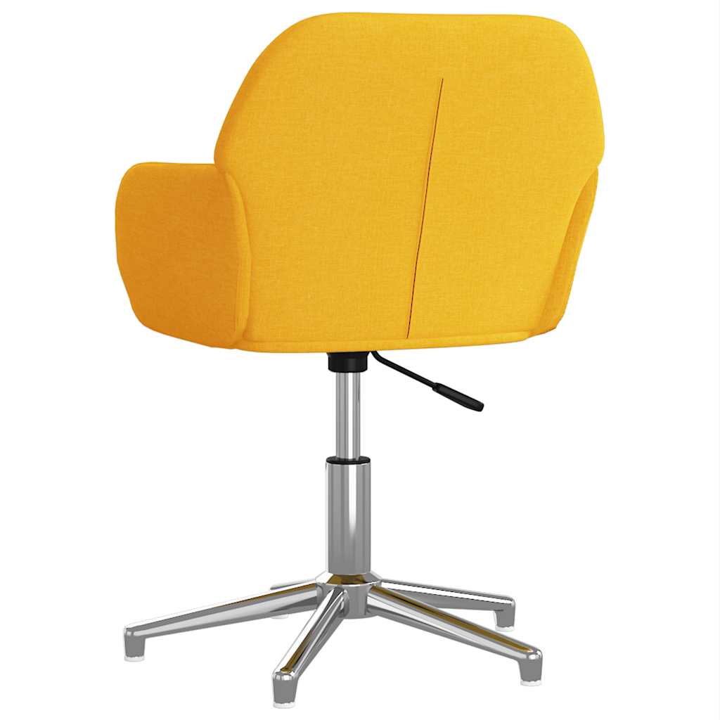 Swivel Office Chair Light Yellow Fabric