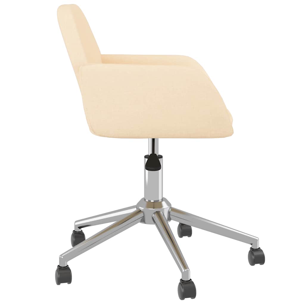 Office Chair Swivel Cream Fabric