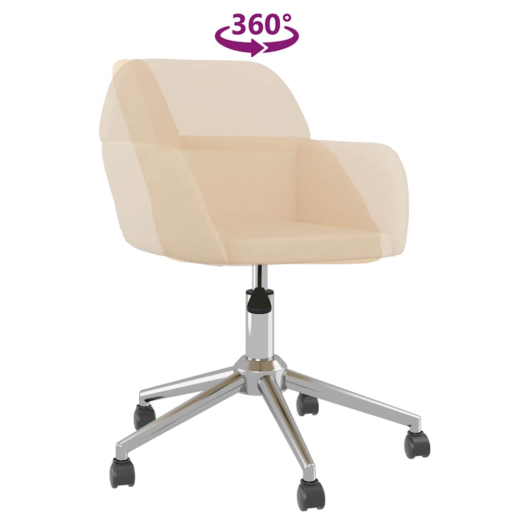 Office Chair Swivel Cream Fabric