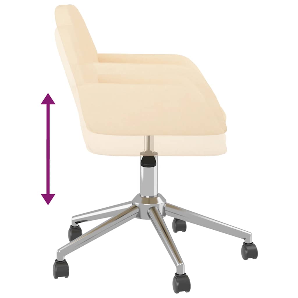 Office Chair Swivel Cream Fabric