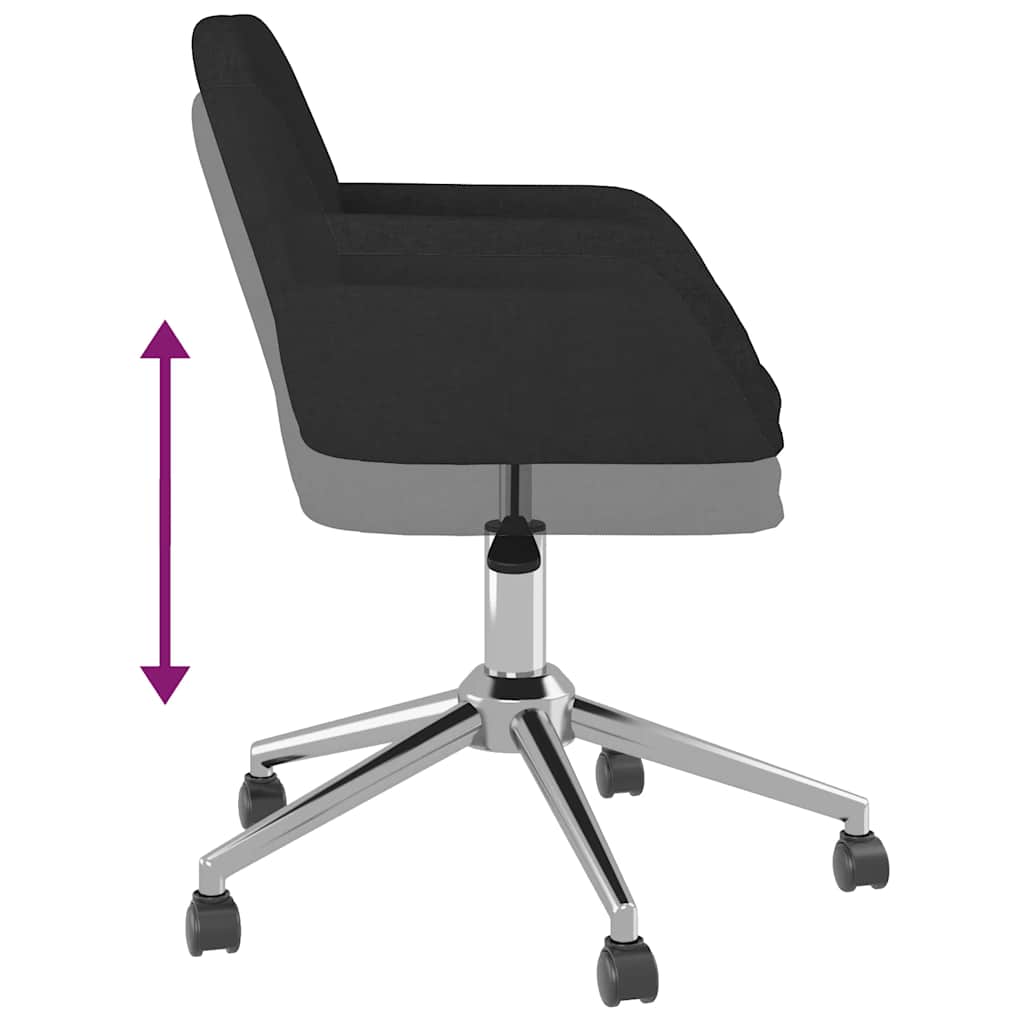 Office Swivel Chair, Black Fabric
