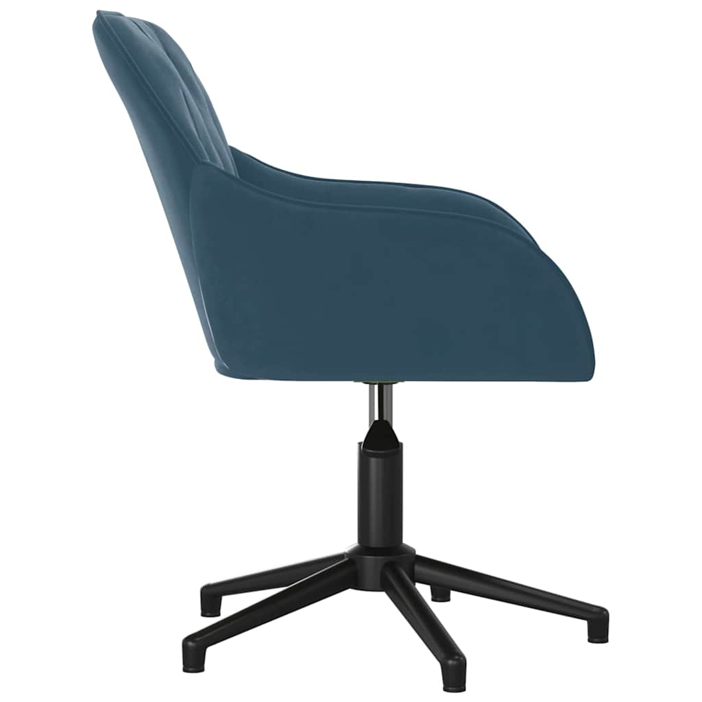 Bürostuhl Drehbar Blau Samt