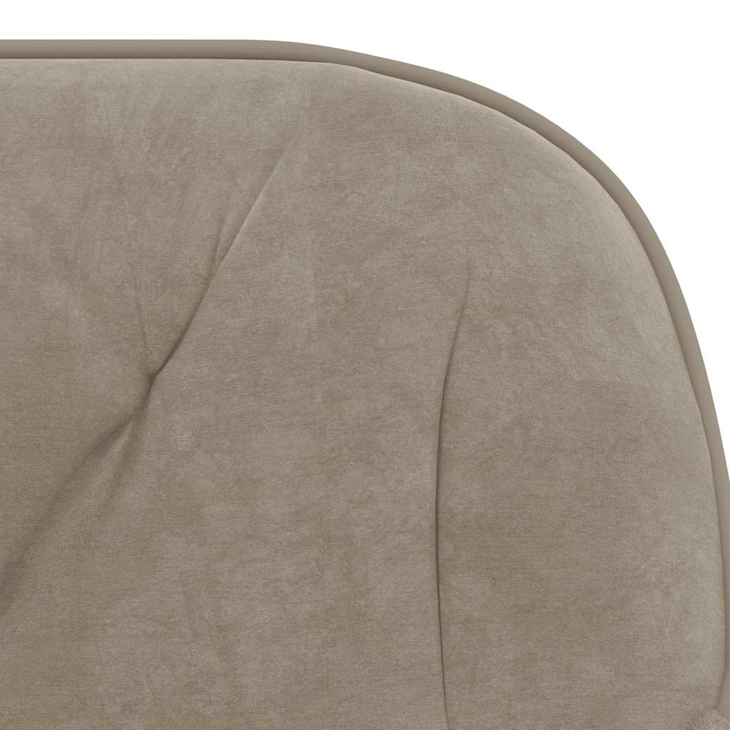 Swivel Office Chair Light Grey Velvet