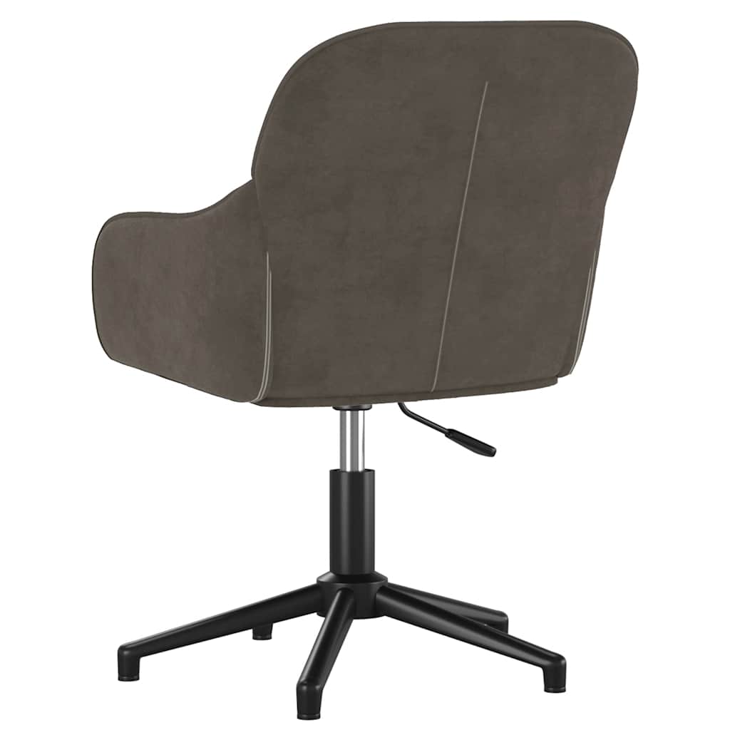 Office Swivel Chair Dark Grey Velvet