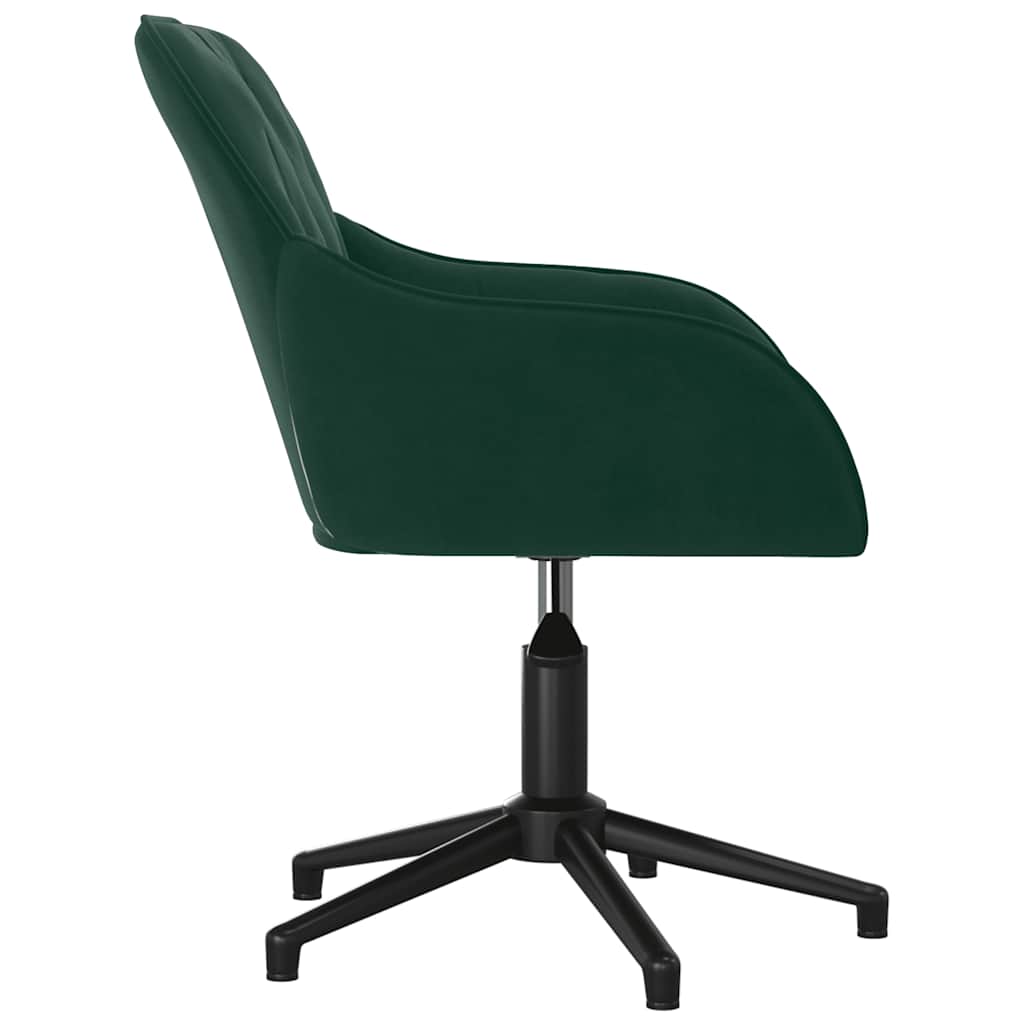 Office Chair Swivel Dark Green Velvet