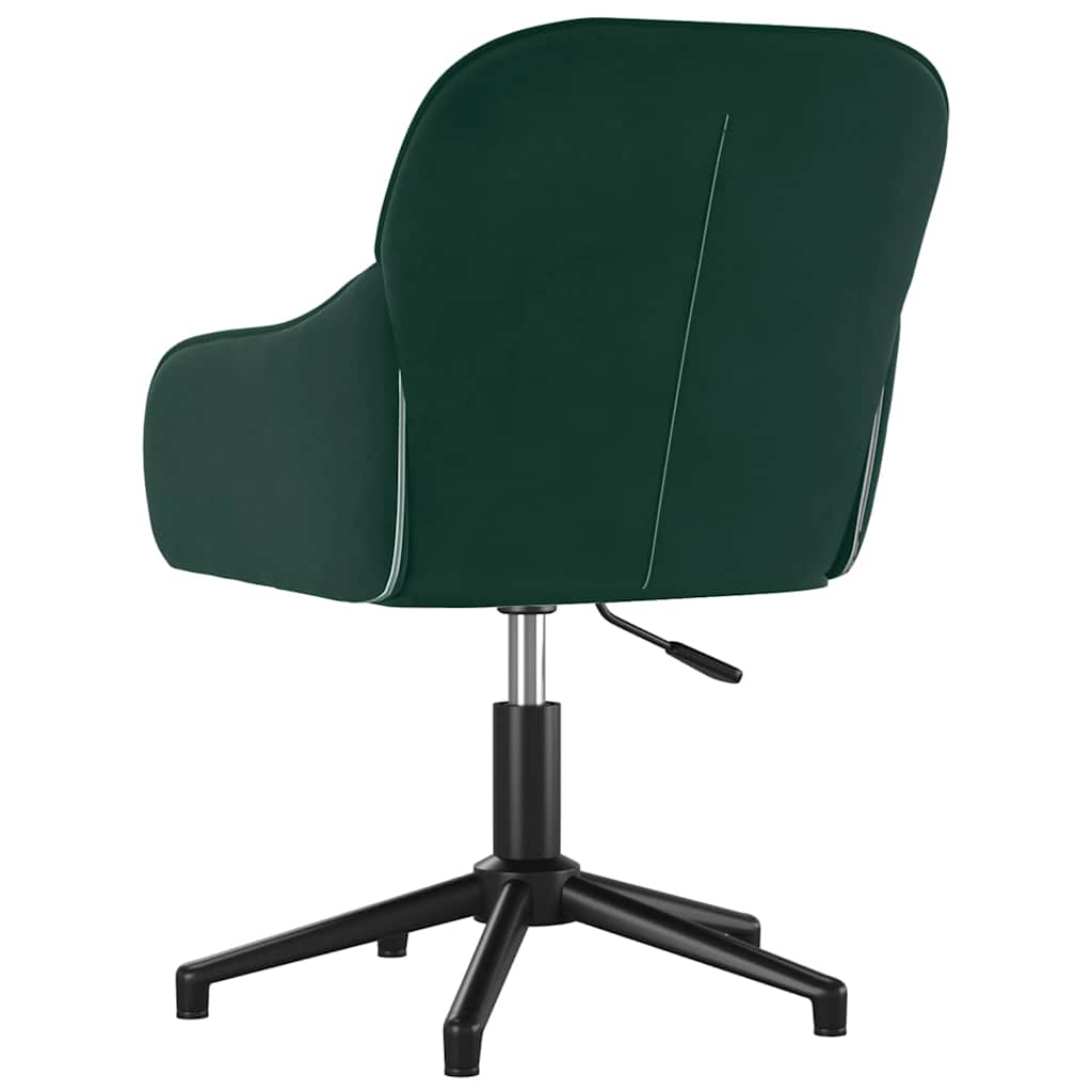 Office Chair Swivel Dark Green Velvet
