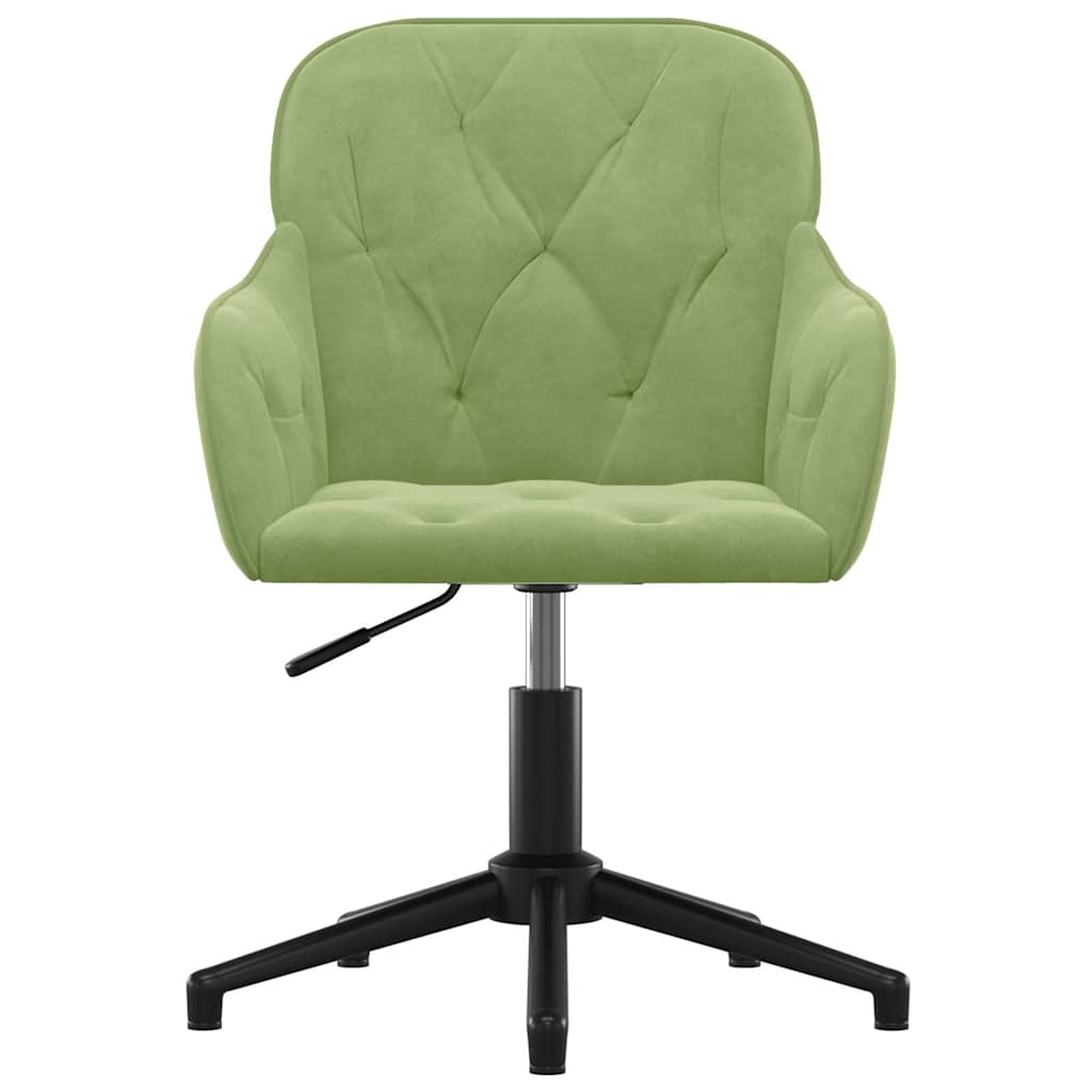 Office Chair Swivel Light Green Velvet