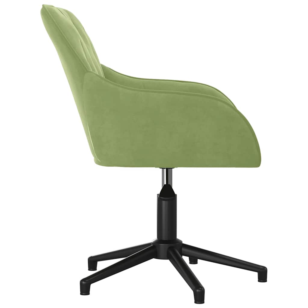 Office Chair Swivel Light Green Velvet
