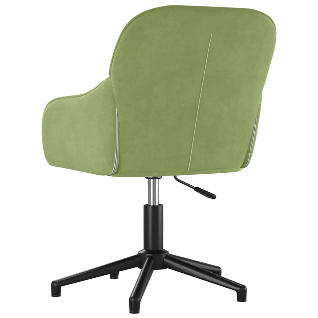 Office Chair Swivel Light Green Velvet