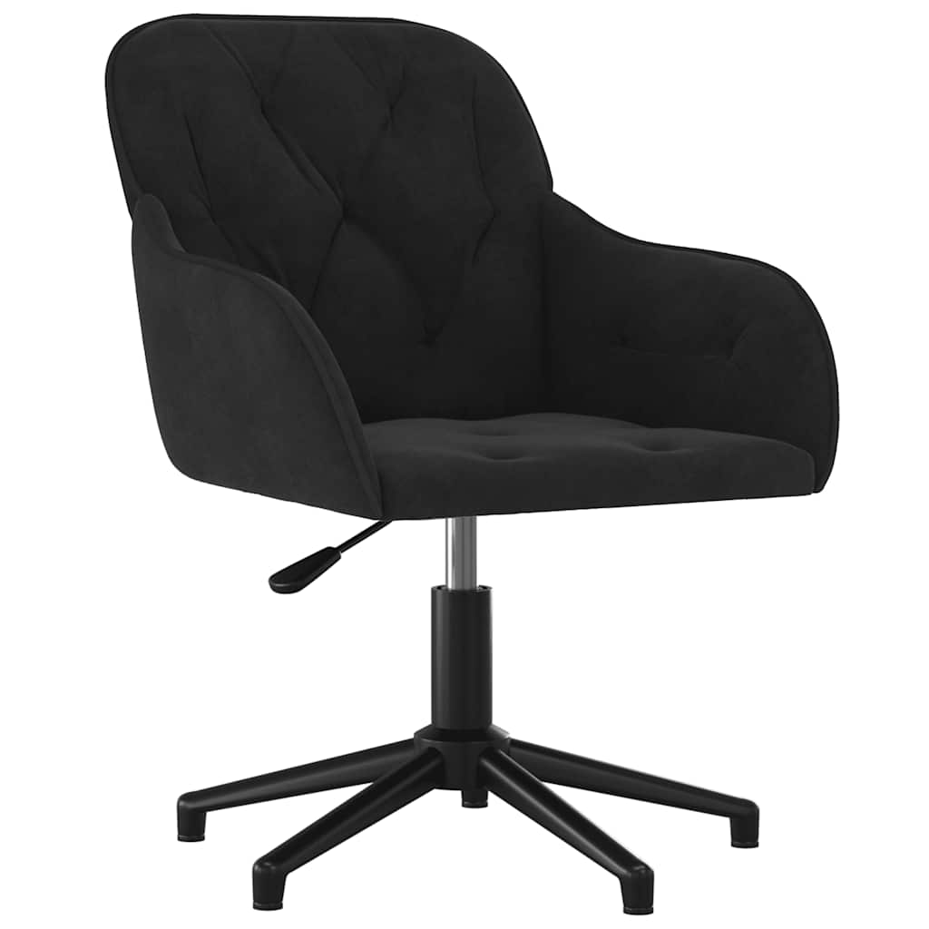 Office Chair Swivel Black Velvet