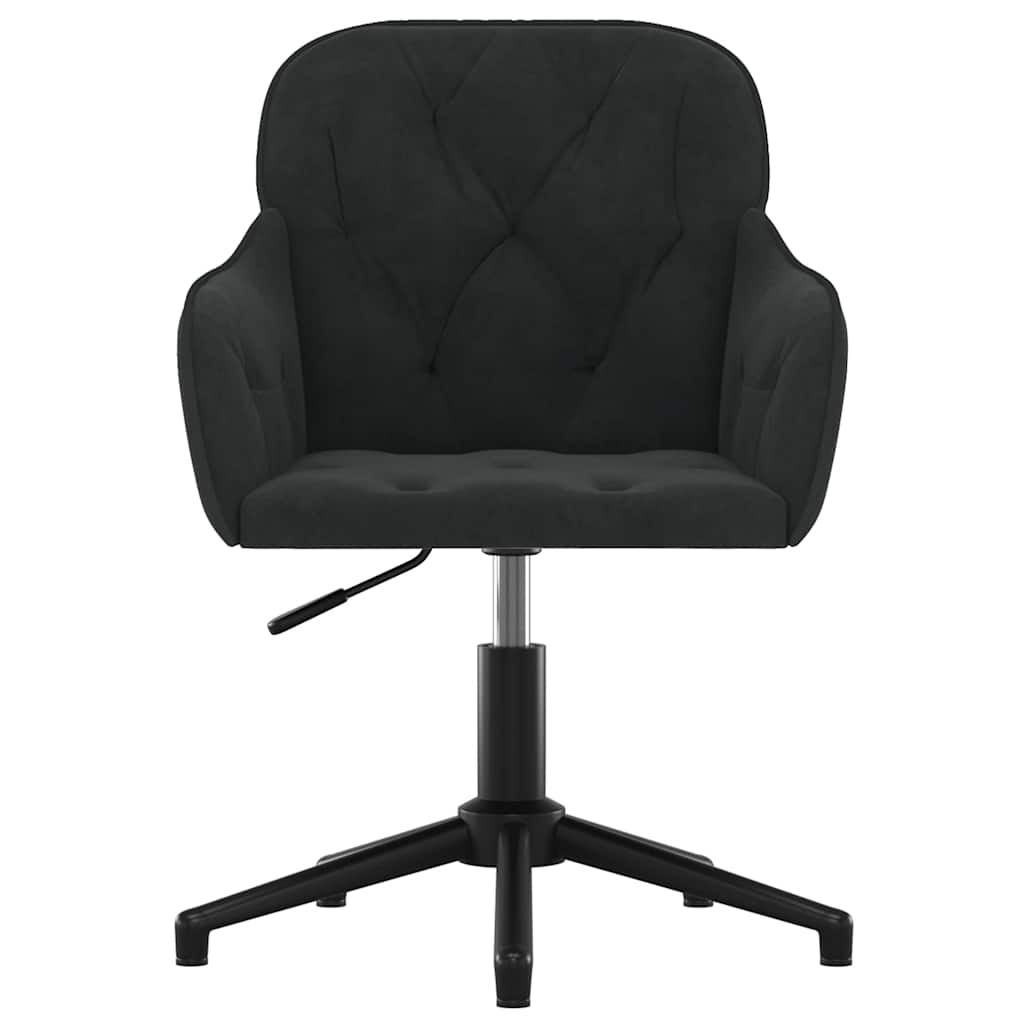 Office Chair Swivel Black Velvet