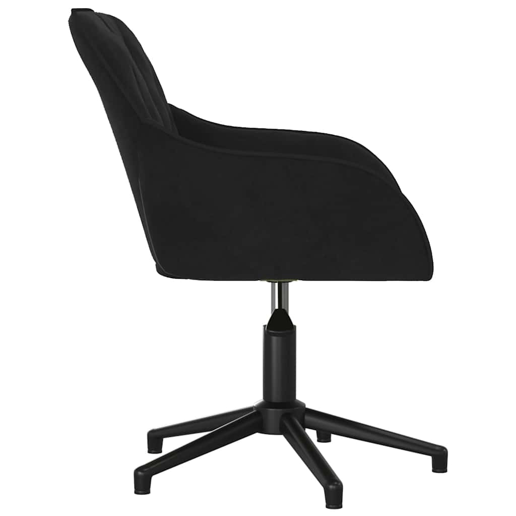 Office Chair Swivel Black Velvet