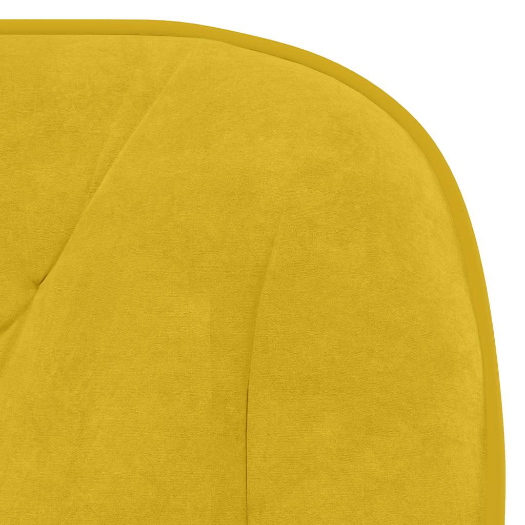 Fauteuil de bureau pivotant jaune velours