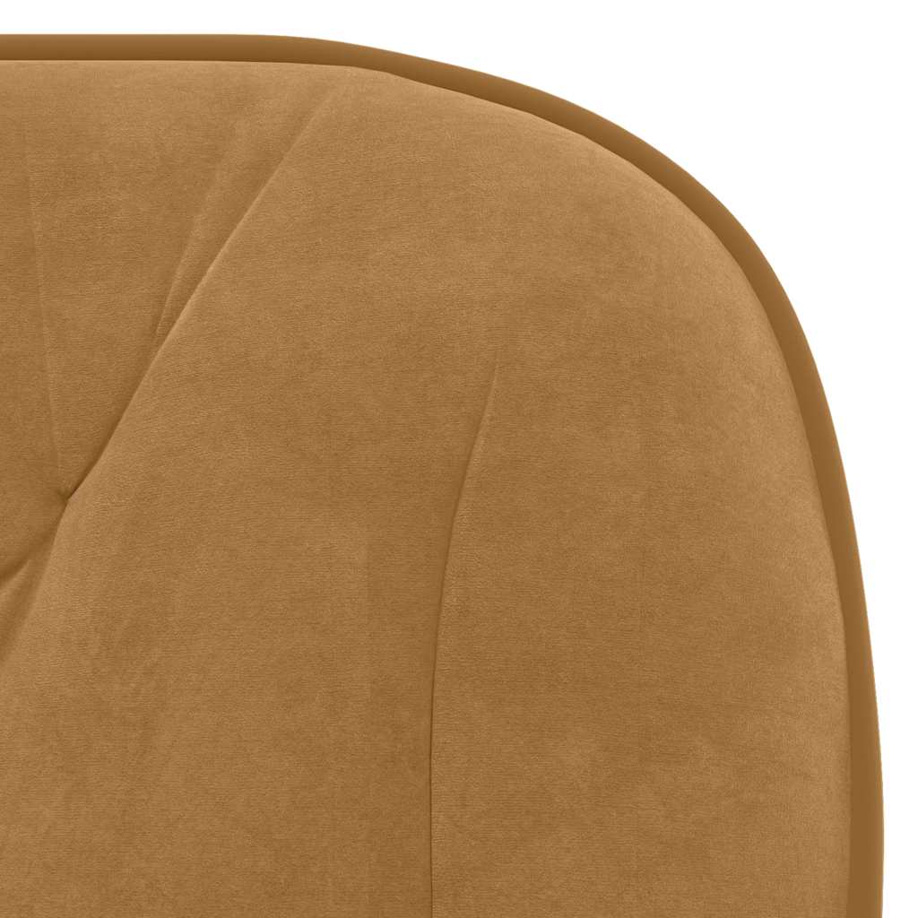 Swivel Office Chair Brown Velvet