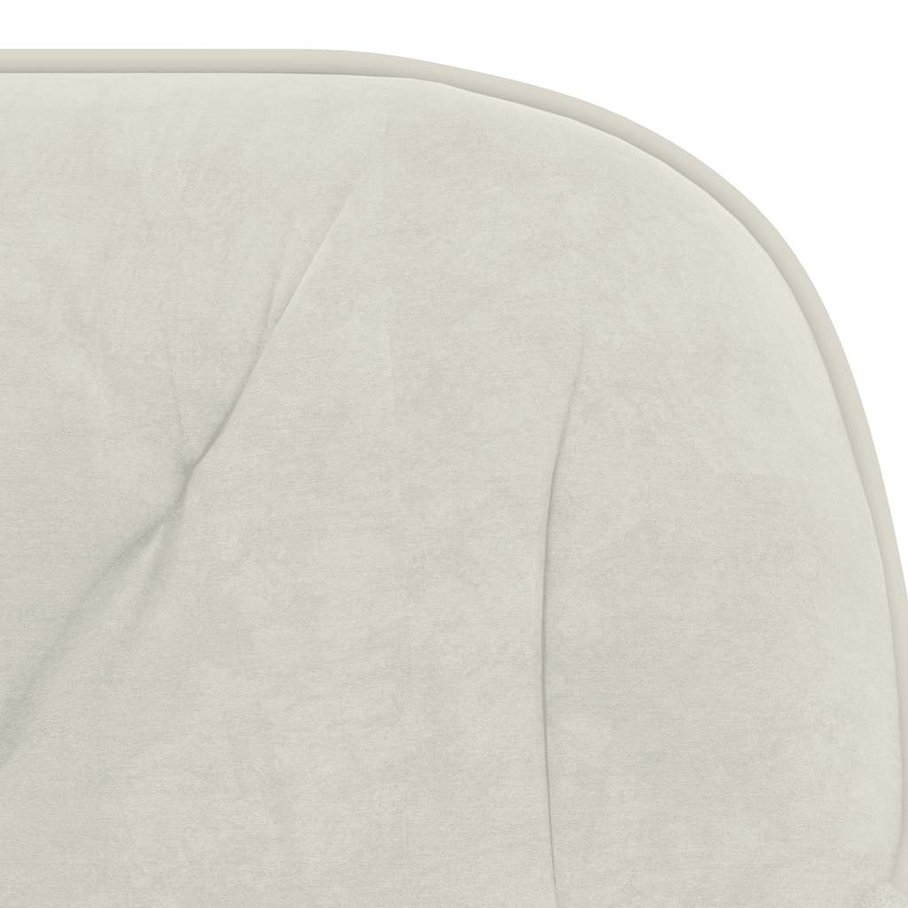 Chaise de bureau pivotante en velours crème