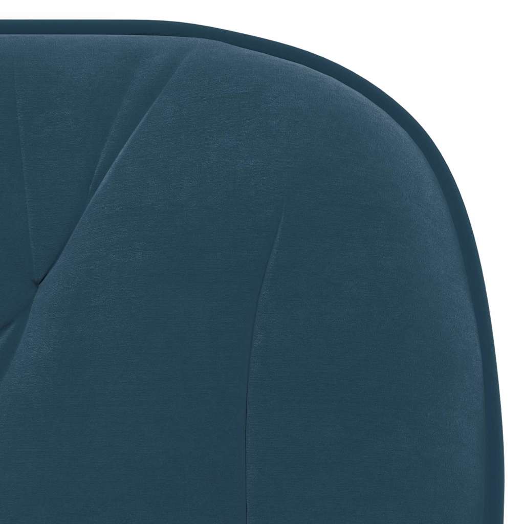 Chaise de bureau pivotante en velours bleu