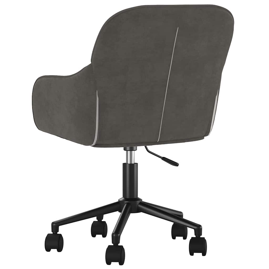 Office Chair Swivel Dark Grey Velvet