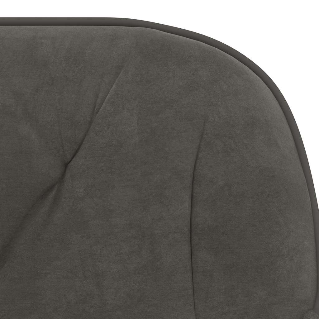 Office Chair Swivel Dark Grey Velvet