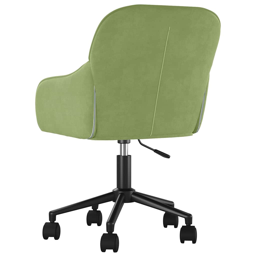 Office Chair Swivel Light Green Velvet