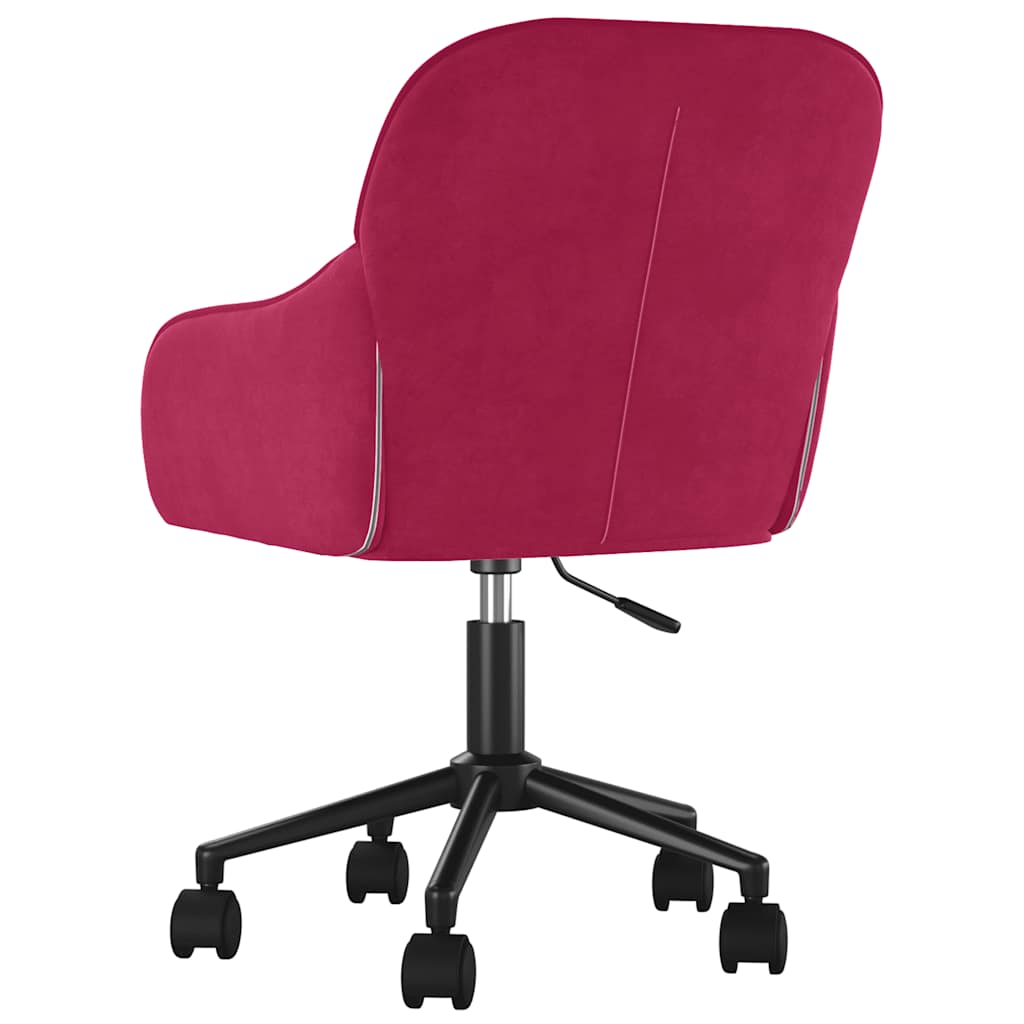 Office Chair Swivel Burgundy Velvet
