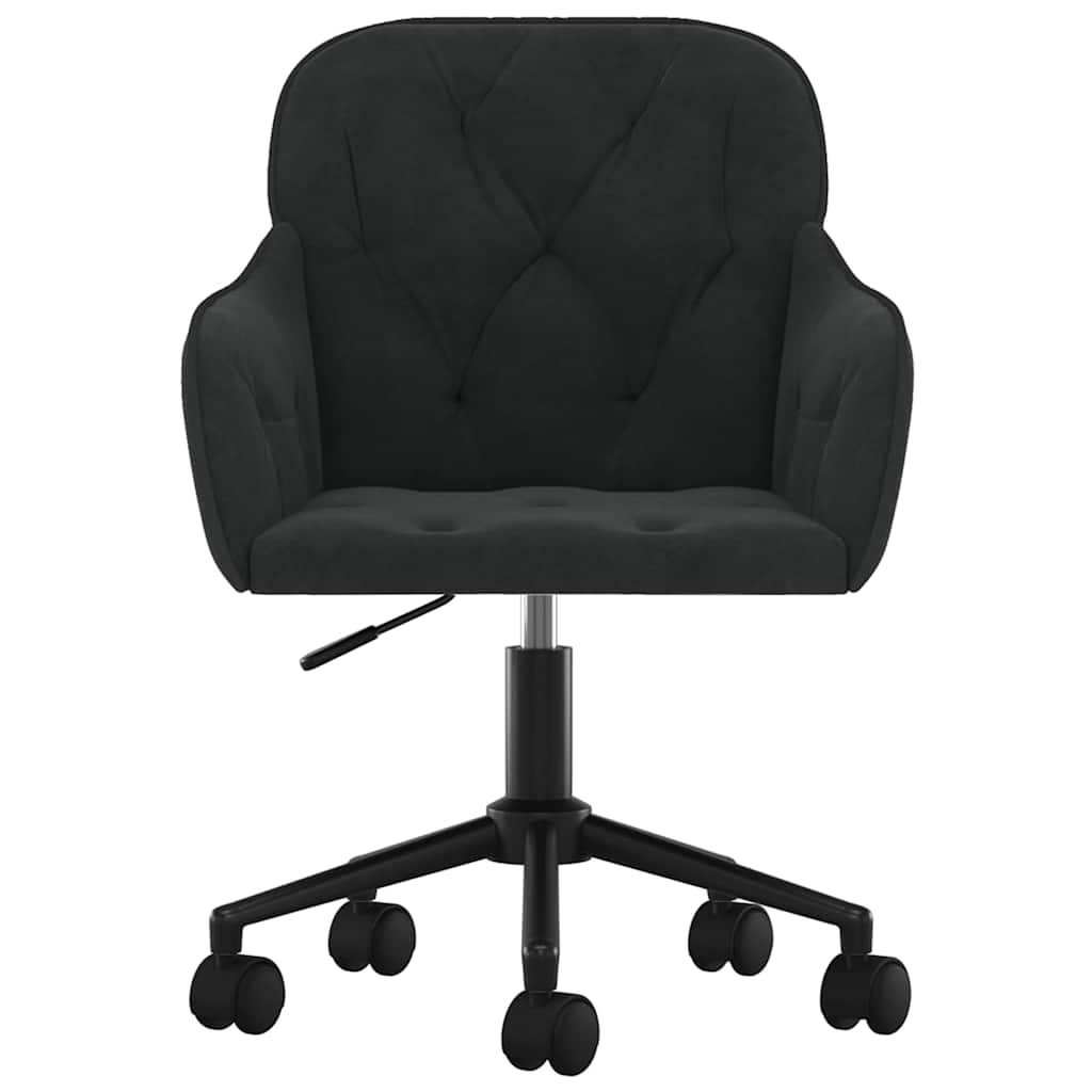Office Chair Swivel Black Velvet