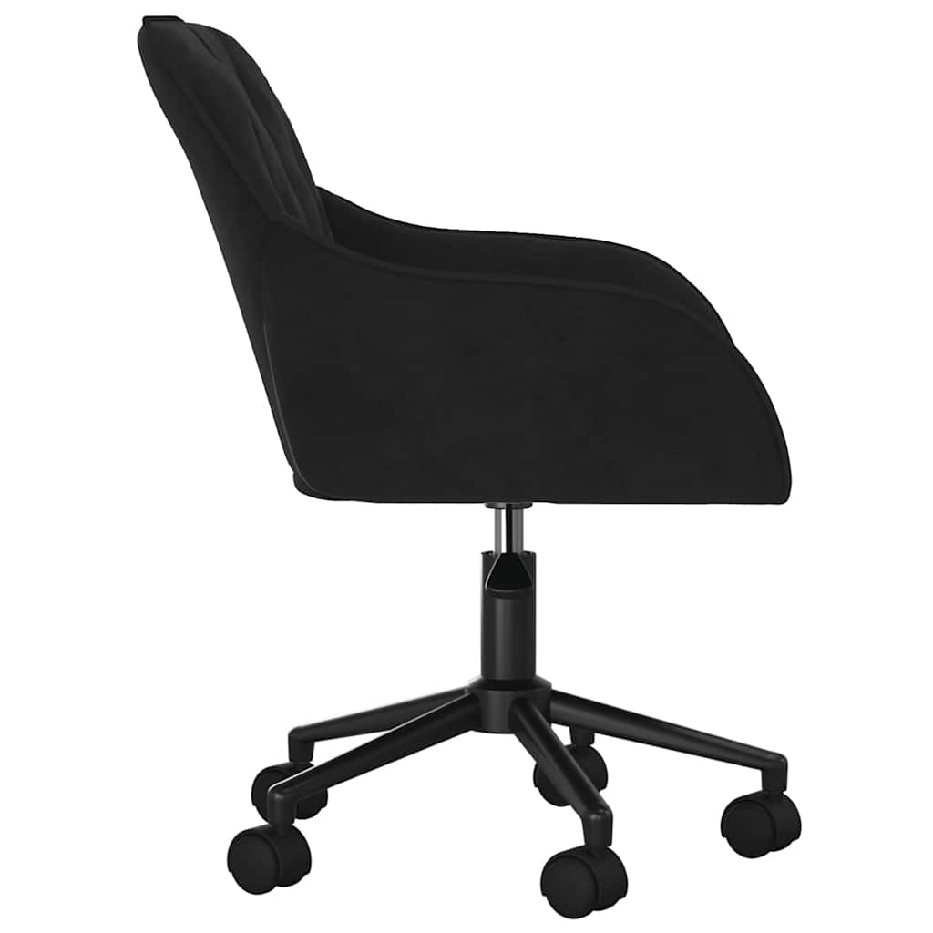 Office Chair Swivel Black Velvet