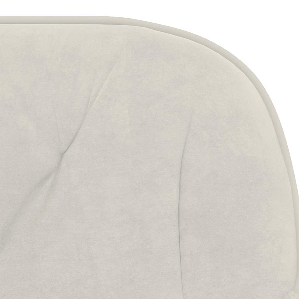 Chaise de bureau pivotante en velours crème