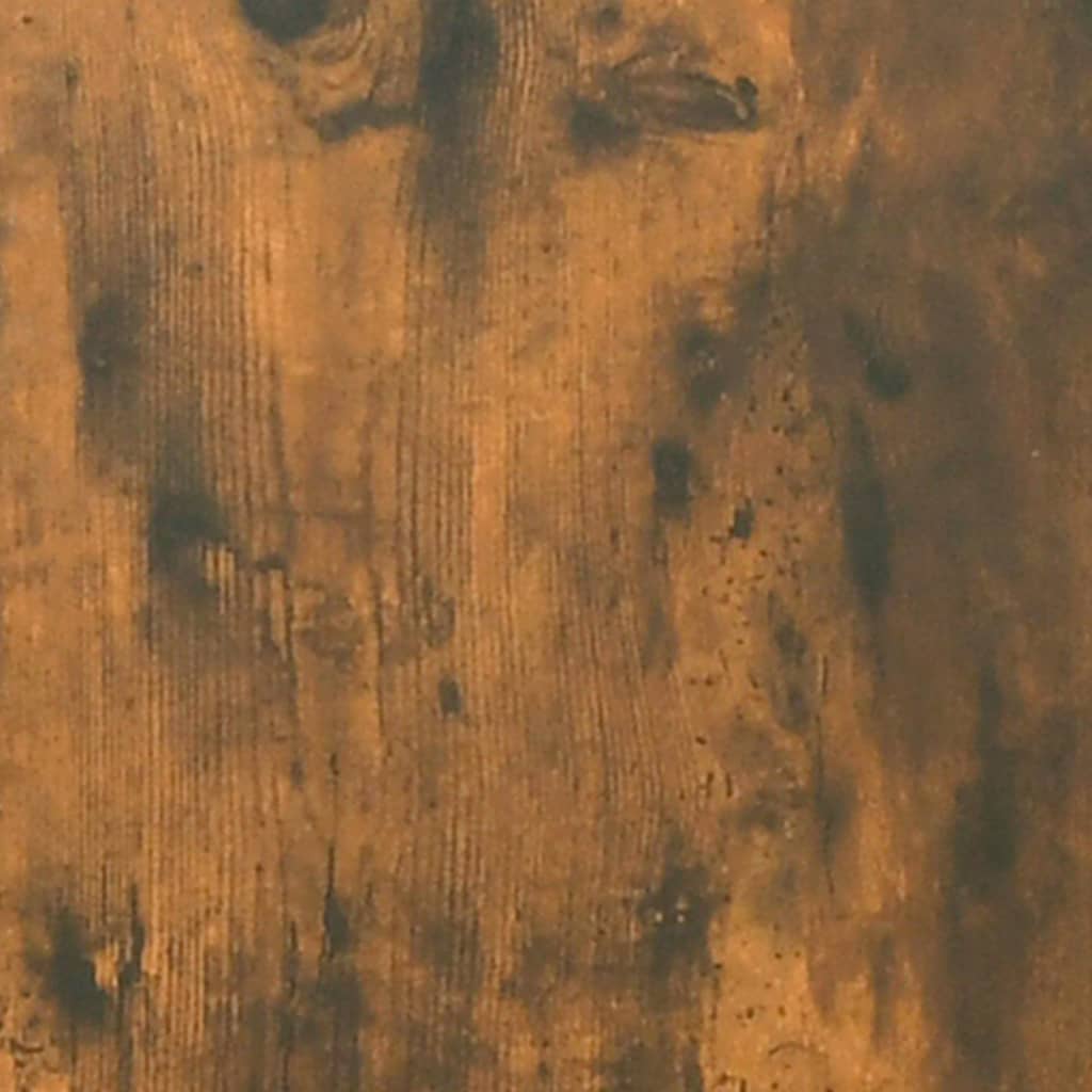 Bureau avec caisson en chêne fumé, panneaux de particules de bois