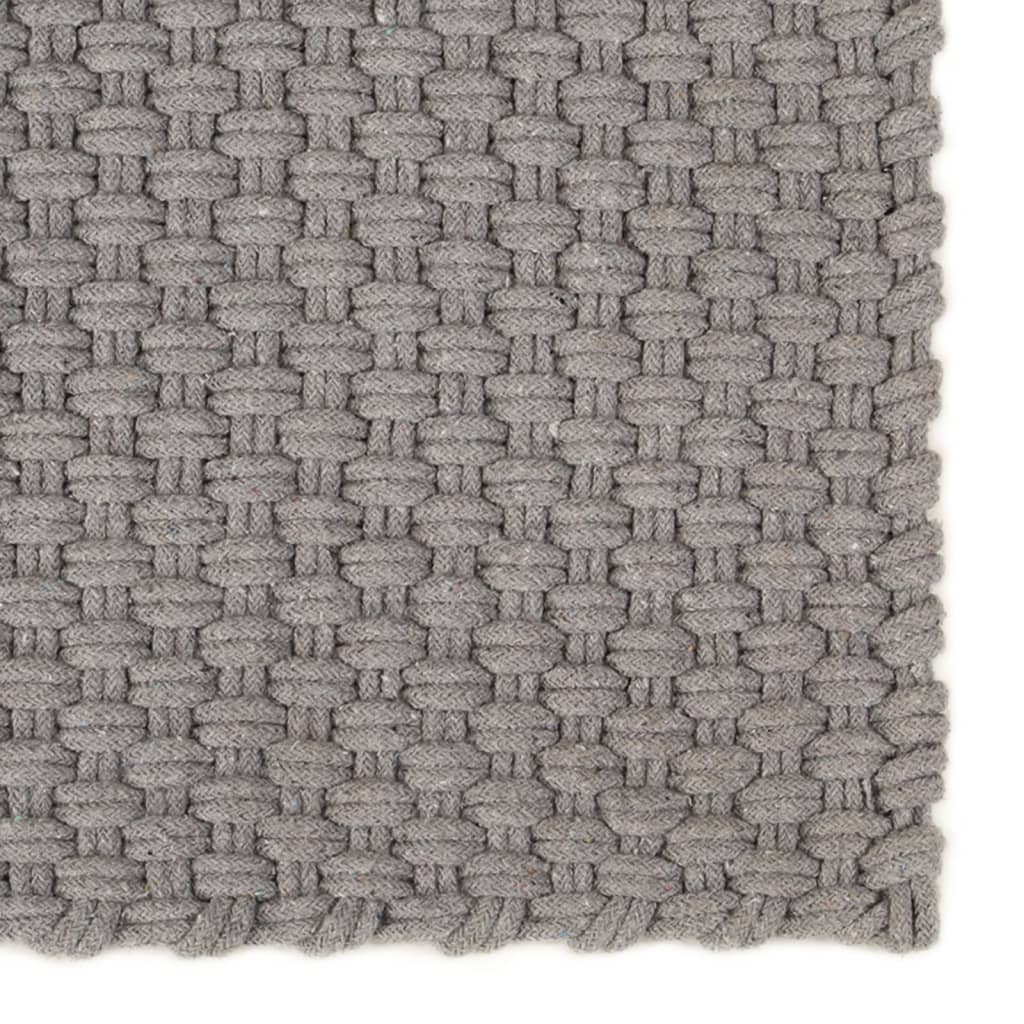 Tapis Rectangulaire Gris 160x230 cm Coton