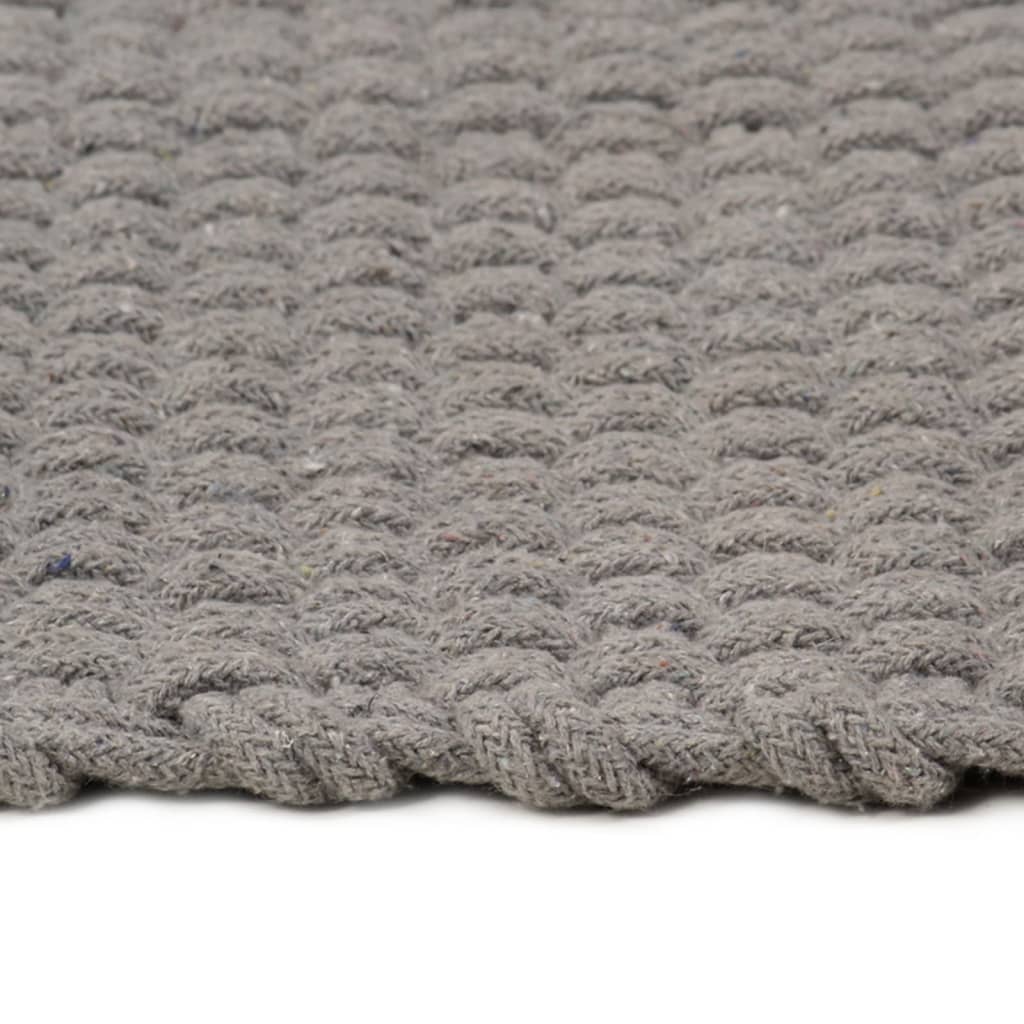 Tapis Rectangulaire Gris 160x230 cm Coton