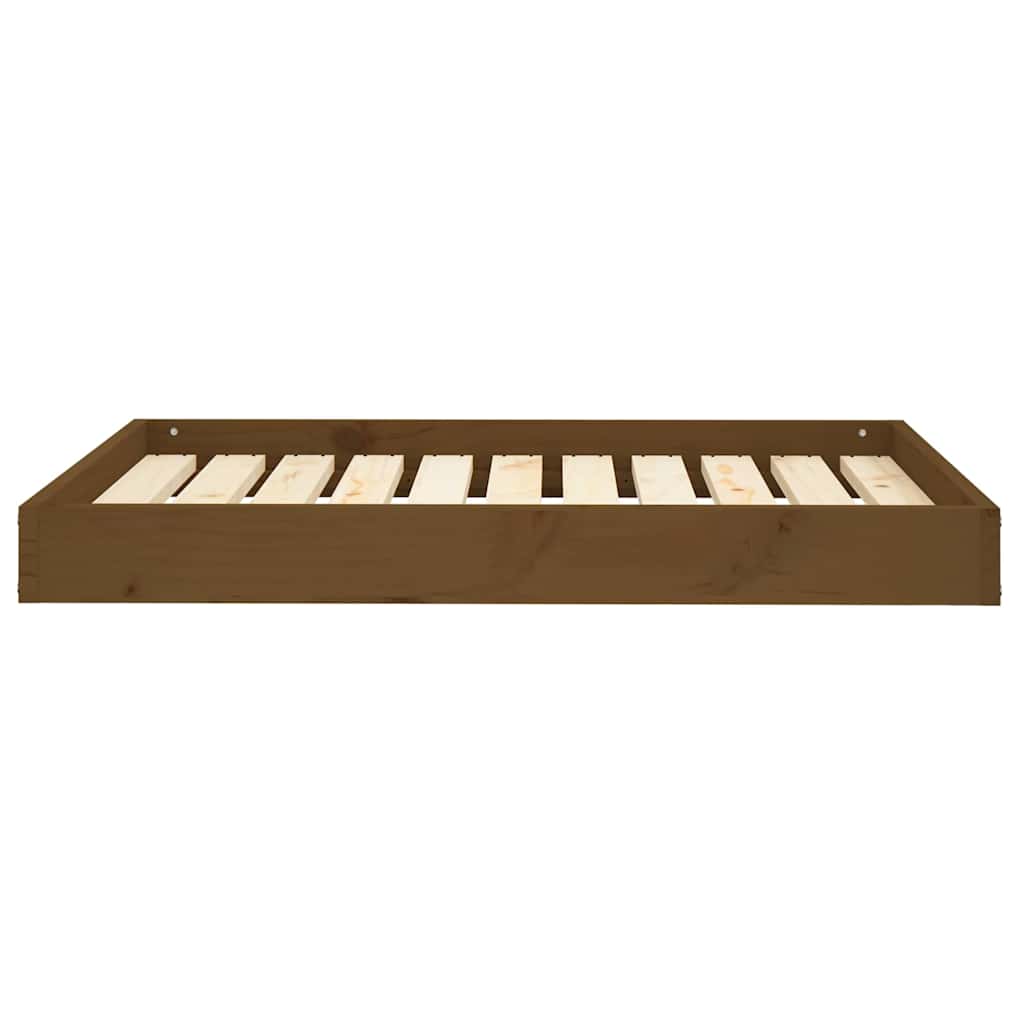 Hundebett Honigbraun 91,5x64x9 cm Massivholz Kiefer