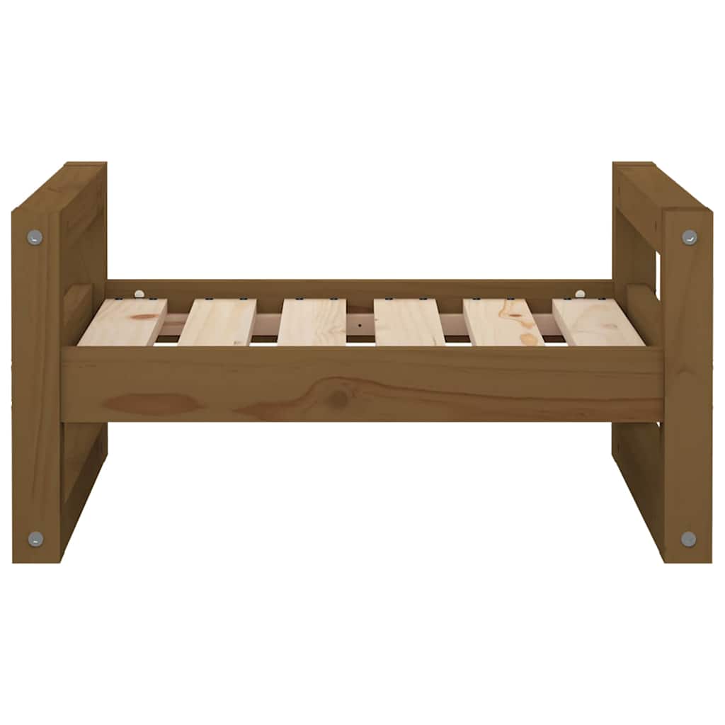 Hundebett Honigbraun 55,5x45,5x28 cm Massivholz Kiefer
