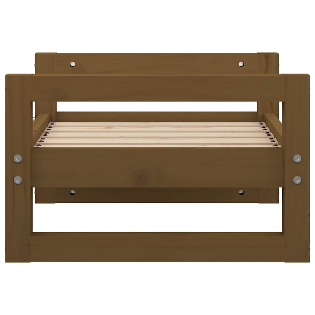 Hundebett Honigbraun 55,5x45,5x28 cm Massivholz Kiefer