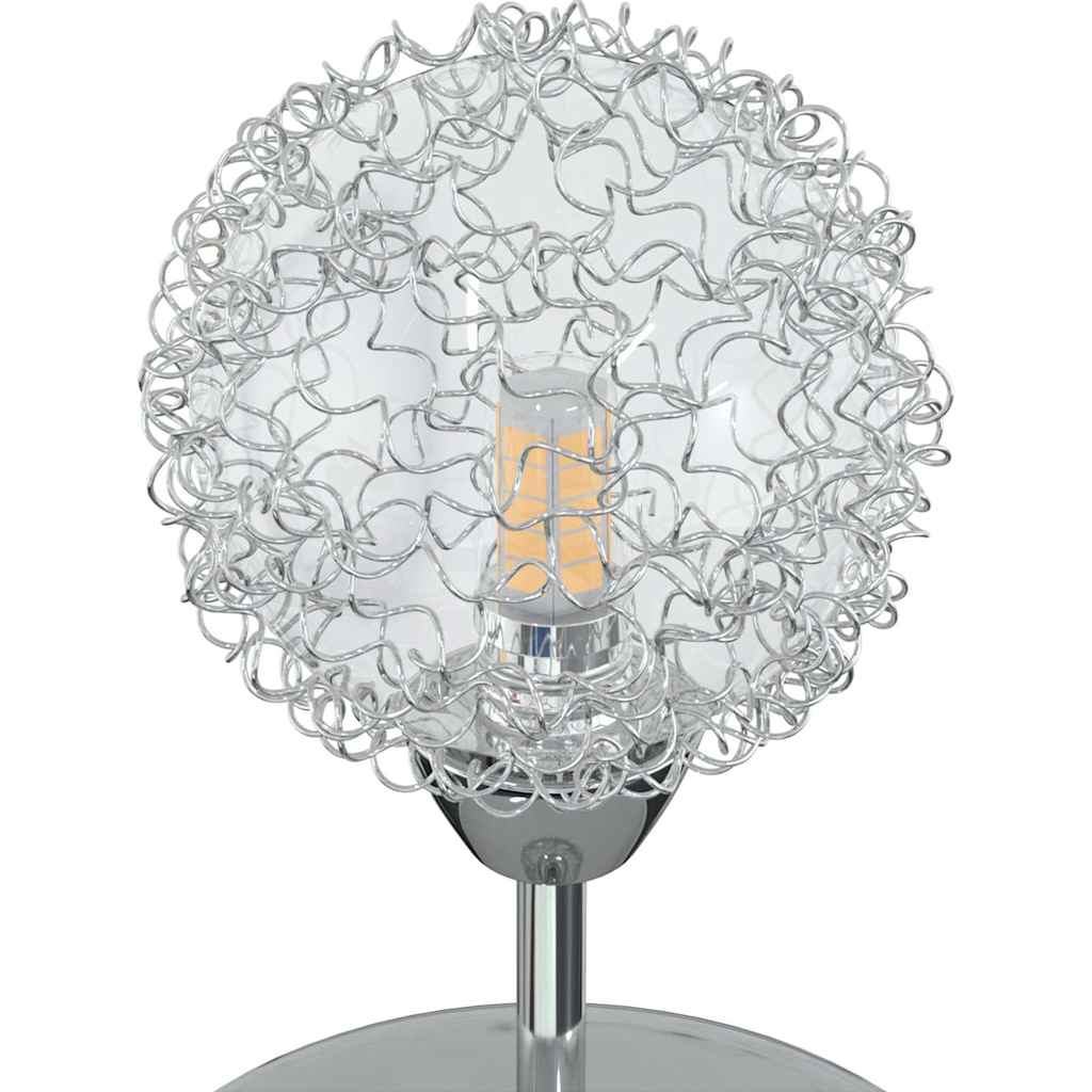 Ceiling light with wire mesh shades for 5 G9 LED lights
