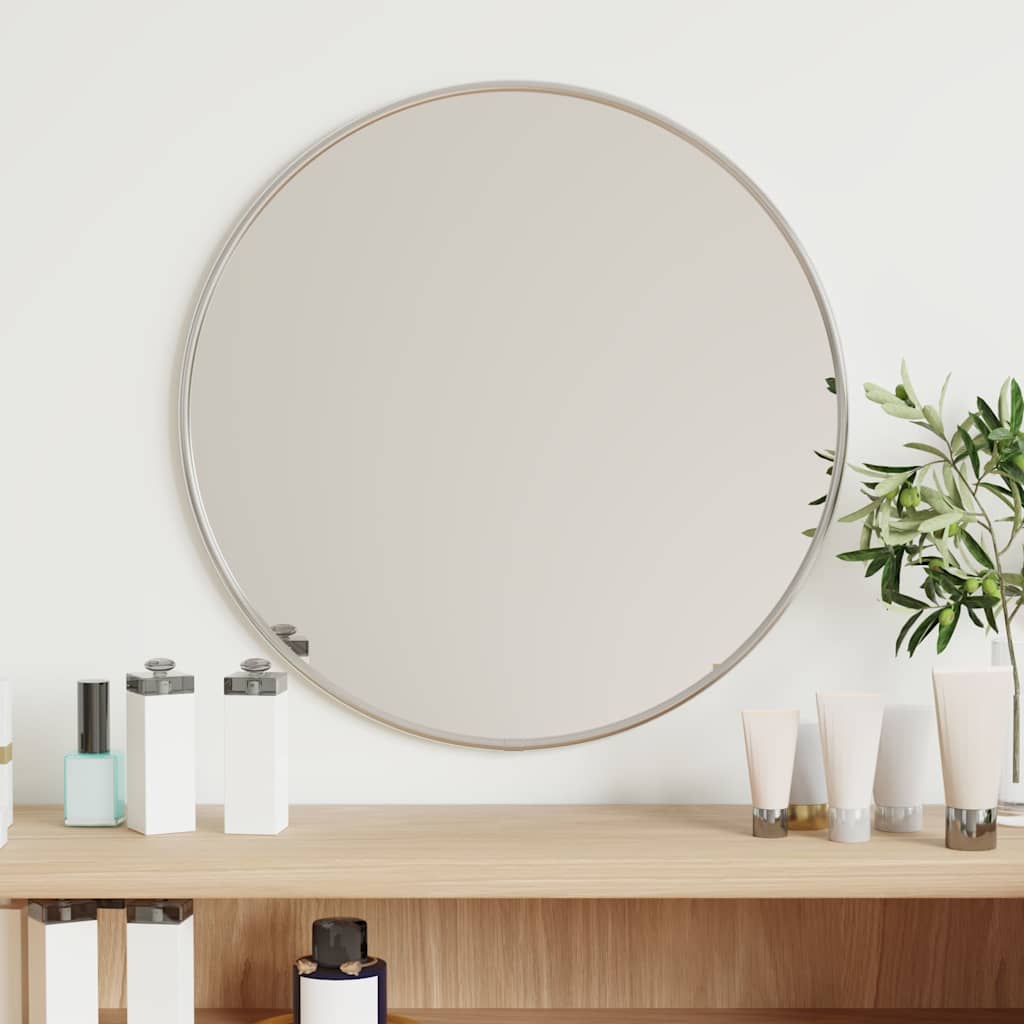 Miroir Mural Argenté Ø 40 cm Rond