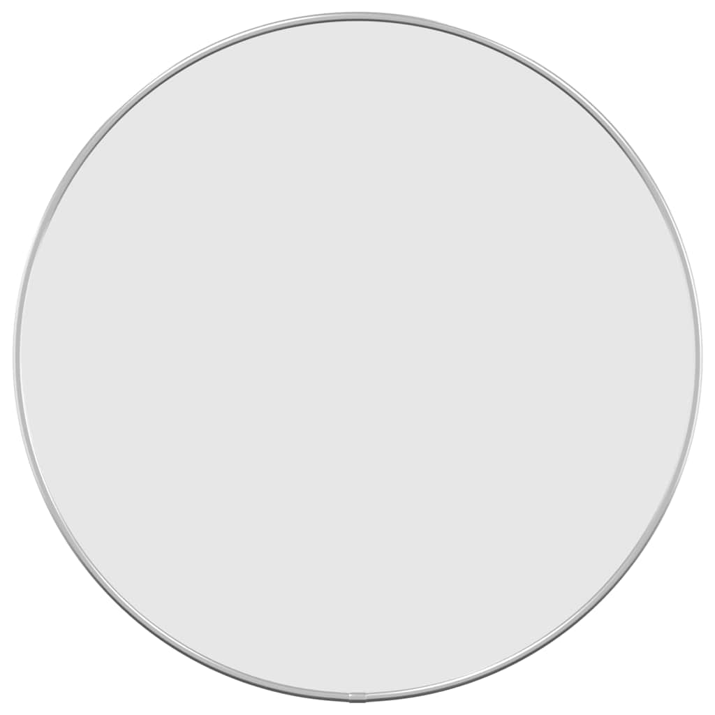 Silver Wall Mirror Ø 50 cm Round