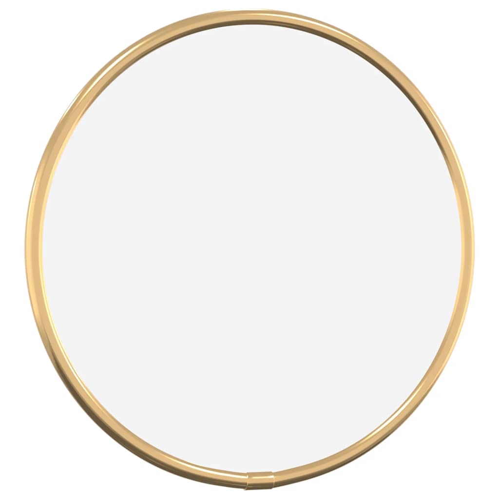 Miroir mural doré Ø 20 cm Rond