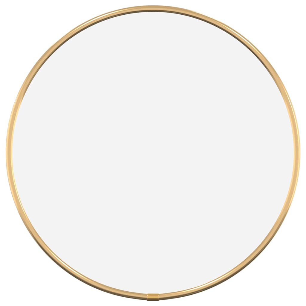 Miroir mural doré Ø 30 cm rond