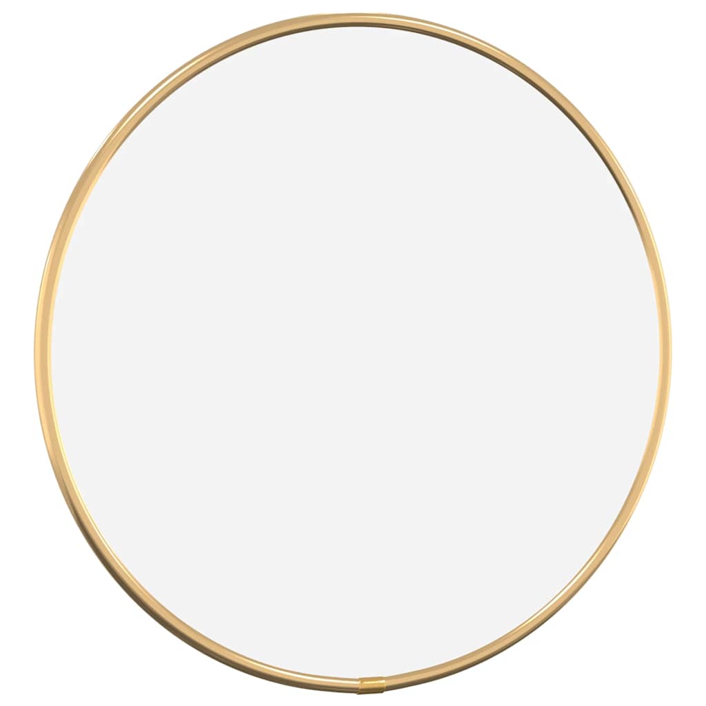 Miroir mural doré Ø 30 cm rond
