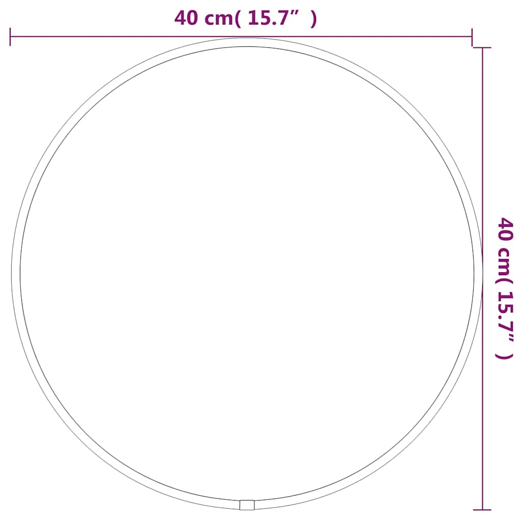 Miroir mural doré Ø 40 cm rond